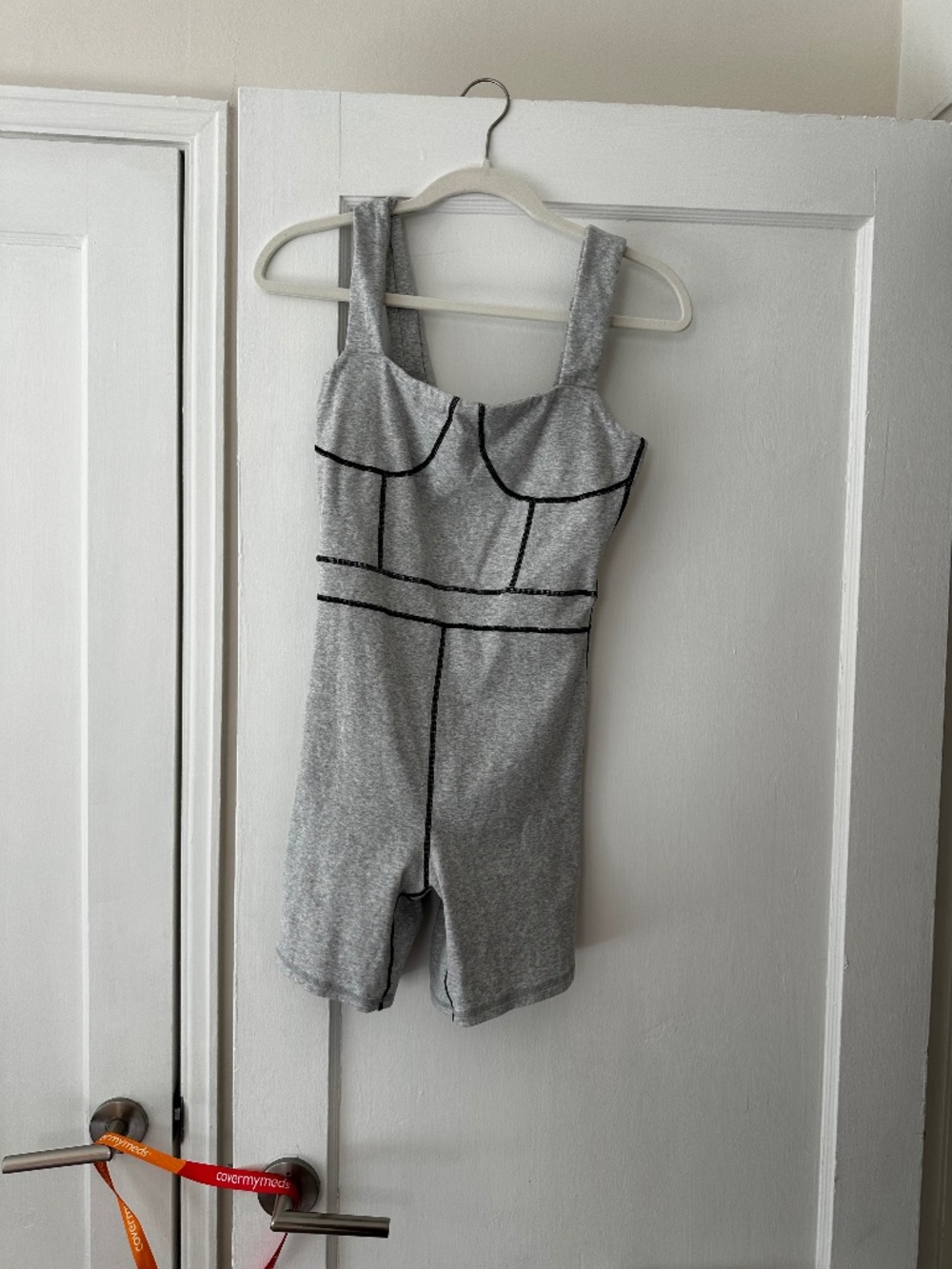 WeWoreWhat Corset Bodysuit in Light Heather Grey, M